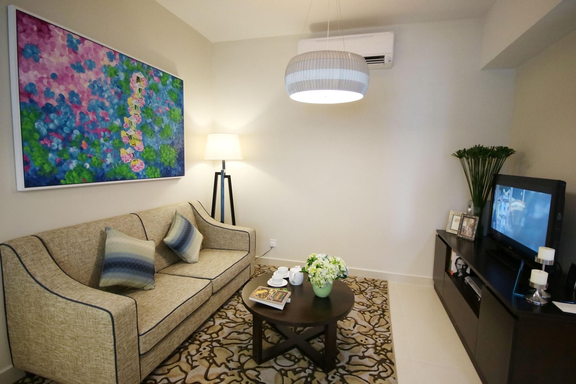 Somerset Ho Chi Minh City residencia con servicio Exterior foto A living room in a condominium