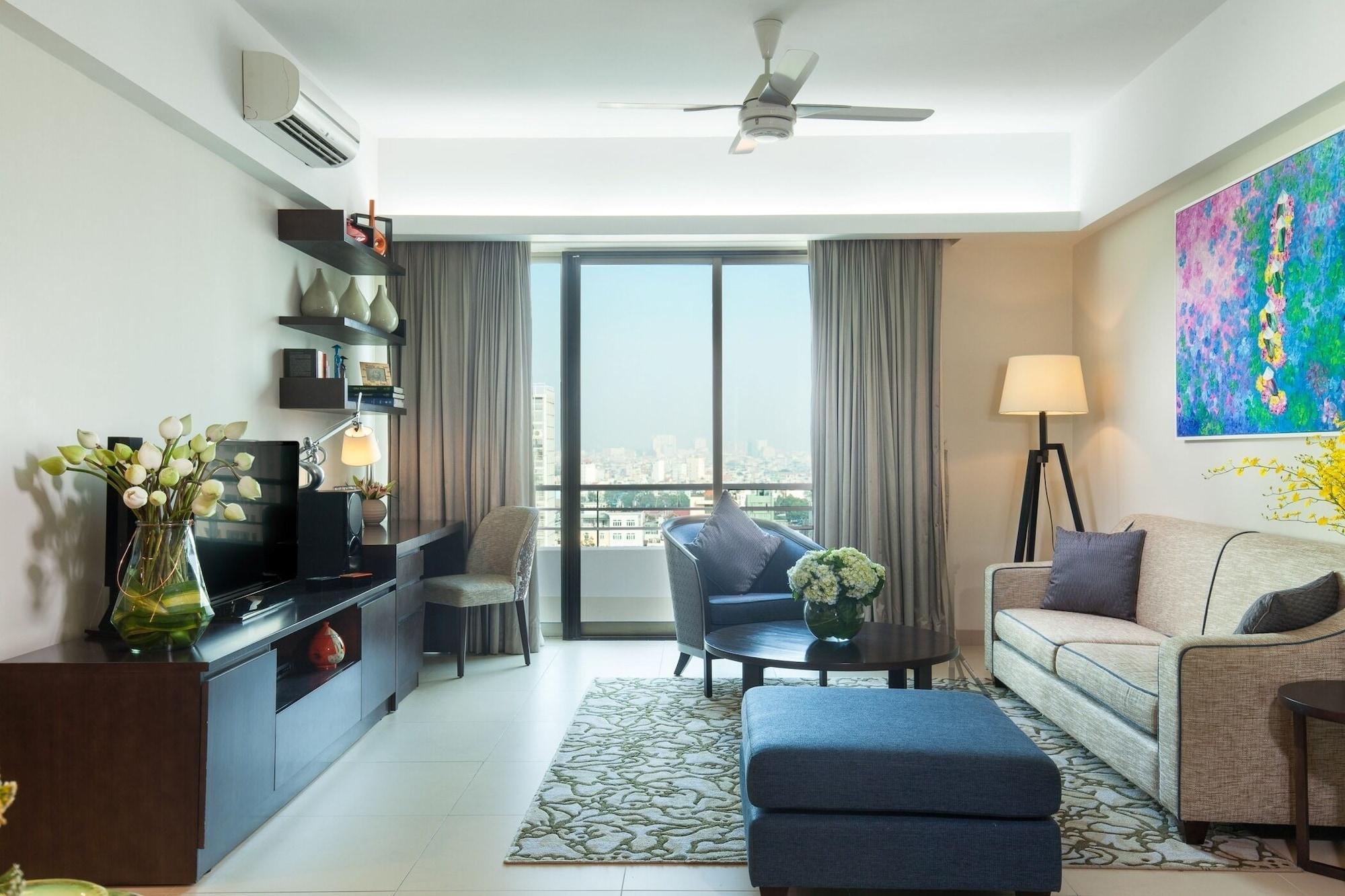Somerset Ho Chi Minh City residencia con servicio Exterior foto A living room in a condominium